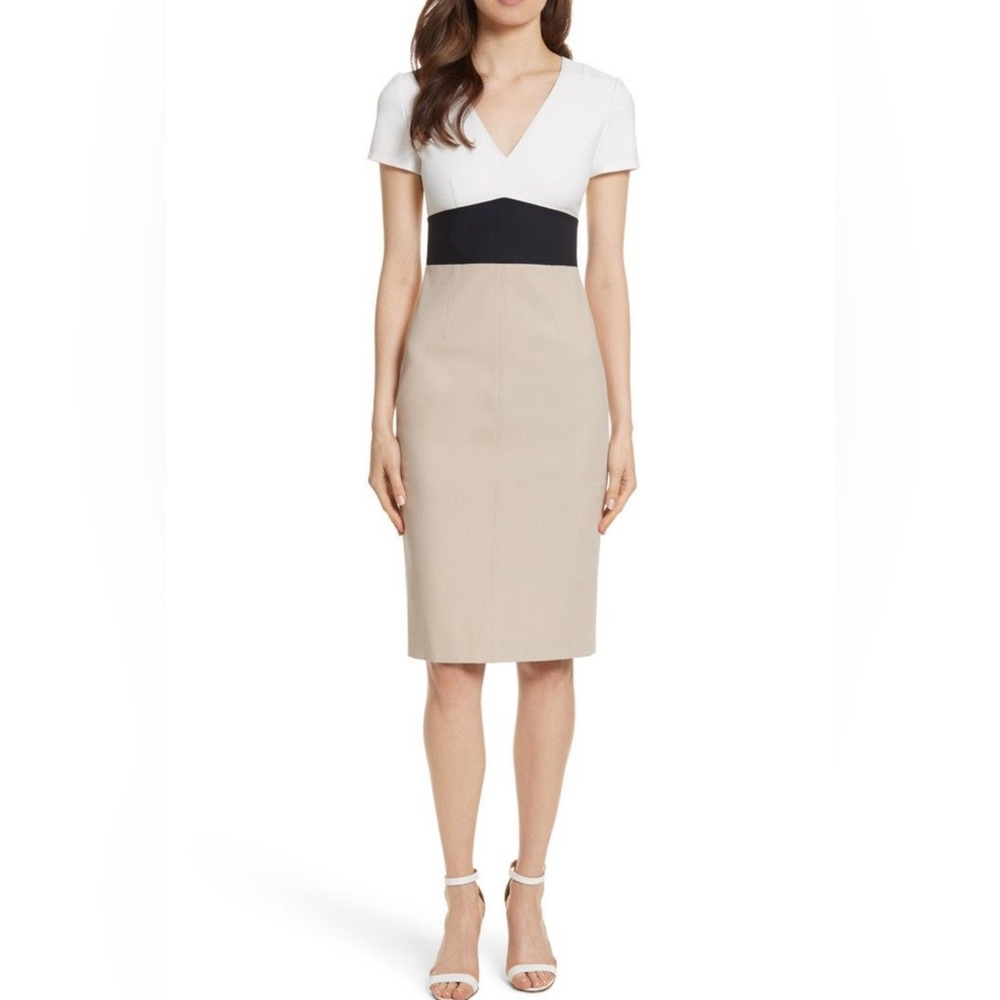 Diane von Furstenberg Colorblock
Stretch Cotton Blend Sheath
Dress